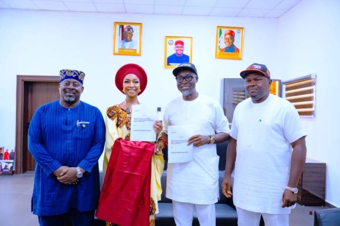 Art and Culture Ministry To Partner with Anambra State L–R: Obi Asika, Director-General, National Council for Arts and Culture (NCAC); Honourable Minister of Art, Culture, Tourism and the Creative Economy, Hannatu Musa Musawa Esq; Honourable Commissioner for Culture, Entertainment and Tourism, Anambra State, Mr. Don Onyeji; and Ernest Ezeajughi, Chief of Staff to the Governor of Anambra State, during the signing of a Memorandum of Understanding (MoU) for the Renewed Hope Project with Anambra State, held on 17th October 2025.