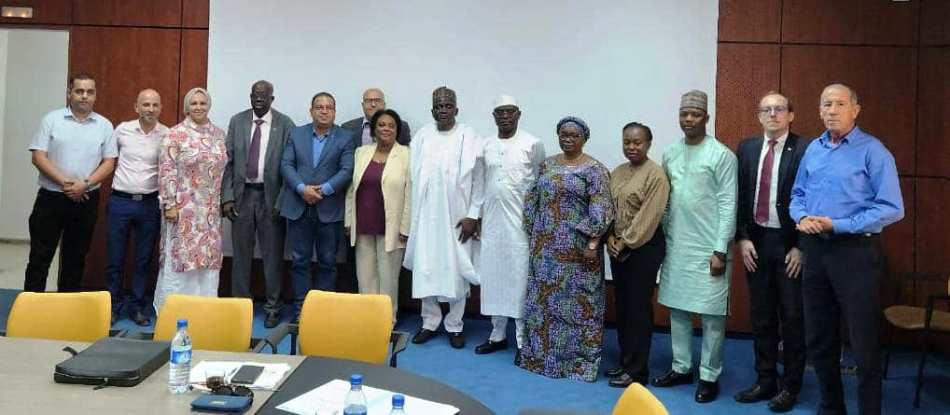 THE DG/CEO NTAC, FLANKED ON BOTH SIDES BY OFFICIALS AT THE MINISTRY OF ART AND CULTURE, TUNIS.
