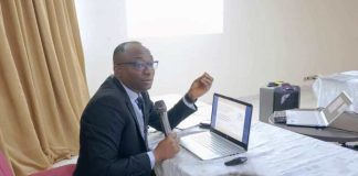 Director-General, Bureau of Public Procurement (BPP), Dr. Adebowale A. Adedokun, FCIPS, ACFE, delivering his presentation at the retreat organized by David Umahi Federal University of Health Sciences (DUFUHS) at Golden Royale Hotel, Enugu