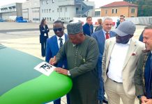 Badaru Inspects Production Of NAF Helicopters And Fighter Jets In Italy