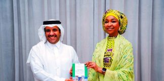 Honourable Minister of Art, Culture, Tourism and the Creative Economy, Hannatu Musa Musawa, paid a courtesy visit to the Ambassador of the State of Qatar to Nigeria, H.E. Ali bin Ghanem Al-Hajri, at the Embassy of Qatar, Abuja, on 13th October 2025.
