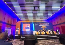 Nigeria's representative at the 2025 Africa Health Tech Summit AHTS at Kigali, Rwanda; Dr Iziaq Adekunle Salako delivering his keynote address during the Continental health Tech meeting.