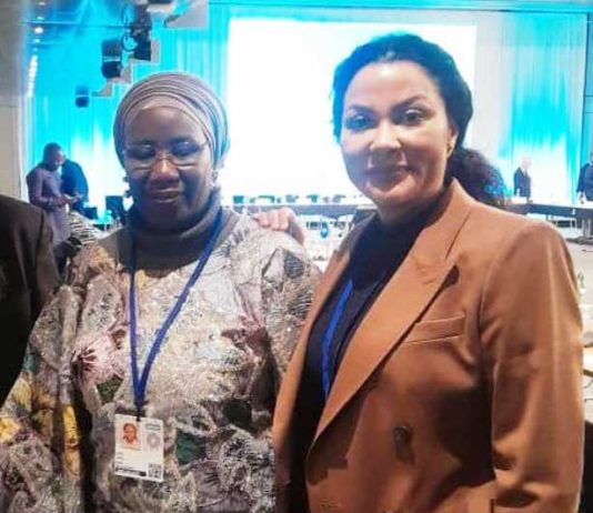 The Minister of State for Finance, Dr. Doris Uzoka-Anite and the Permanent Secretary of the Federal Ministry of Finance, Mrs. Lydia Shehu Jafiya, at the ongoing Annual Meetings of the IMF and World Bank in Washington DC.