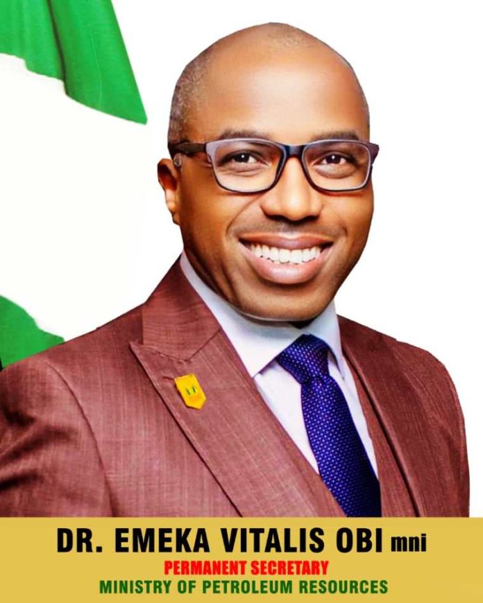 Permanent Secretary, Ministry of Petroleum Resources, Dr. Emeka Vitalis Obi, mni