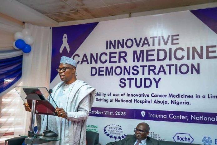 Dr. Iziaq Adekunle Salako Honourable Minister of State for Health Dr. Iziaq Adekunle Salako Honourable Minister of State for Health & Social Welfare delivering his keynote address at the Launching of the " Innovative Cancer Medicine Demonstration Study" @ the National Hospital, Abuja.
