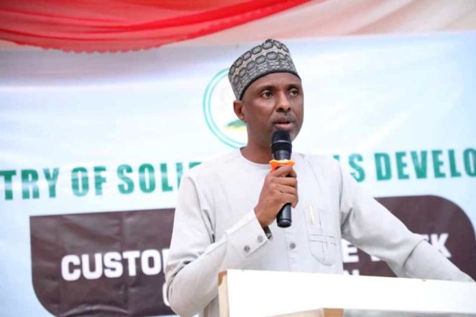 Engr Faruk Yusuf Yabo The Permanent Secretary of Solid Minerals Development Engr Faruk Yusuf Yabo FNSE, delivering his Keynote address during the 2025 Customers Week.