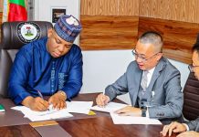 FG, Stellar Steel Sign $400m Deal to Boost Local Steel Production Honourable Minister of Steel Development, Prince Shuaibu Abubakar Audu and Vice Chairman of RSIN Group Mr. You Xiastian, during the signing of a Joint Strategic Cooperation Declaration with Stellar Steel Company Limited in the Honourable Minister's Office in Abuja on Tuesday 28th October, 2025.