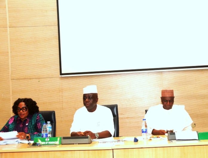 Federation Account Allocation Committee (FAAC), at its October 2025 L-R 1. Mrs Rita Okolie, Director, FAAC, OAGF 2. Mr Shamsudeen Ogunjimi, Accountant General of the Federation and 3. Dr Ali Mohammed, Director Home Finance, Federal Ministry of Finance, Abuja, during the FAAC meeting today held at the Federal Ministry of Finance Headquarters Abuja.