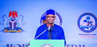 Governor of Nasarawa State, His Excellency, Abdullahi Sule