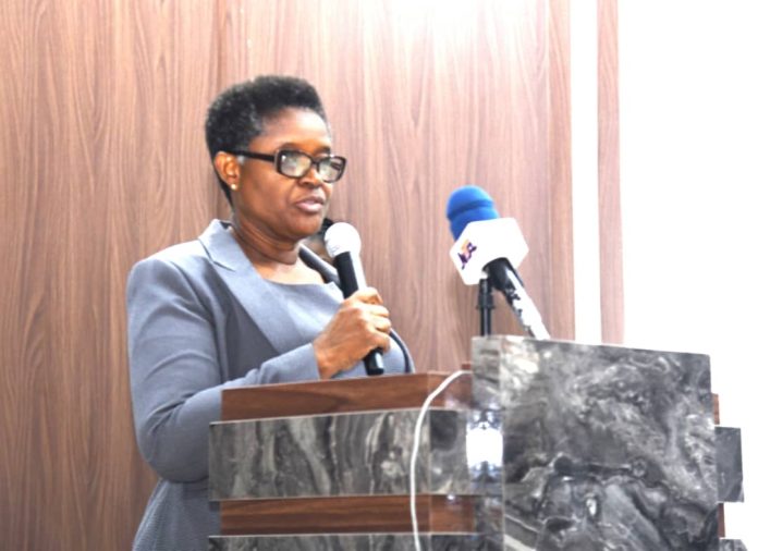 IMG-20251014-WA0122 Representative of the Honourable Attorney General of the Federation and Minister of Justice Lateef Fagbemi SAN, Director, Solicitor Department Mrs. Gladys Odegbaro Presenting the HAGF’s Keynote Address during the Second National Consultation on the Cybercrime and Cybersecurity Legal Framework in Abuja.