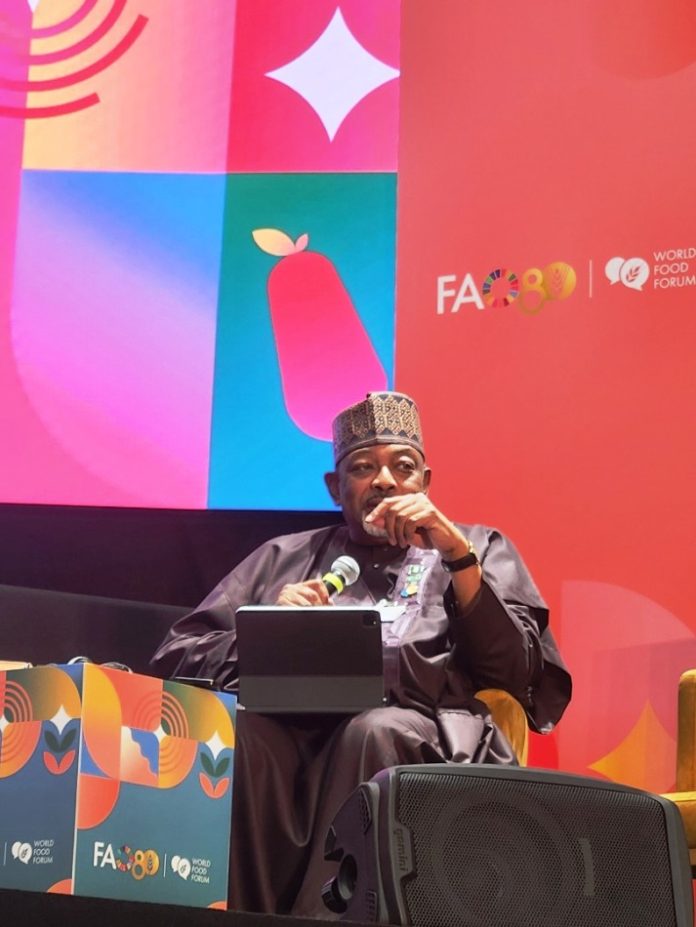 Ministerial Dialogue on SSTC The Minister of Agriculture and Food Security, Sen. Abubakar Kyari during the Ministerial Dialogue on SSTC.