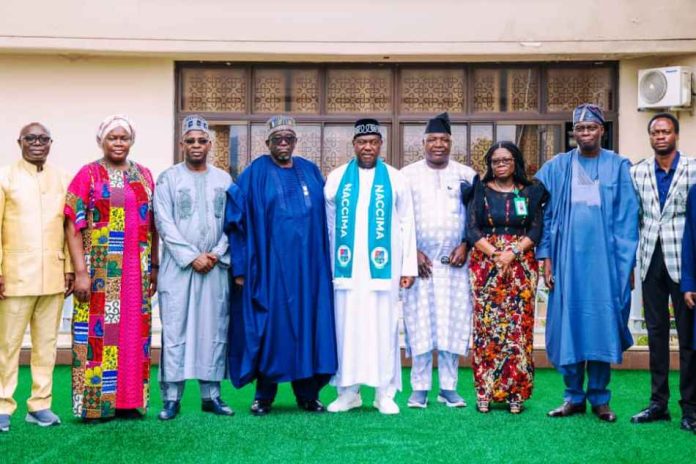 Organised Private Sector Secretary to the Government of the Federation, Sen. George Akume, fnim, CON, receives in audience a delegation of the Nigerian Association of Chambers of Commerce, Industry, Mines and Agriculture (NACCIMA), and the Organised Private Sector of Nigeria(OPSN) led by its President and Chairman, Engr. Jani Ibrahim, PhD, on Thursday, 16th October, 2025 in Abuja.