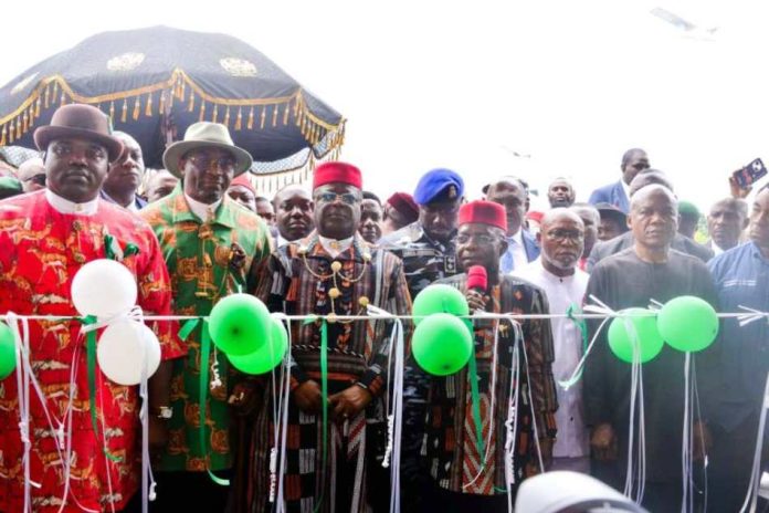 President Tinubu Hails Otti’s Transformation Strides, Commissions Michael Okpara Auditorium And Seven Roads In Aba