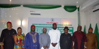 From 4th left: Hon. Franklin Ogbonna, Hon. Jacob Ngbako, Chief Ozo Obodougo Obumneme and representatives from the other states of the South East Zone.