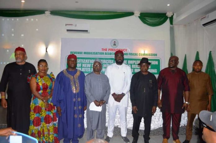 Revenue Generation From The Mining Sector From 4th left: Hon. Franklin Ogbonna, Hon. Jacob Ngbako, Chief Ozo Obodougo Obumneme and representatives from the other states of the South East Zone.