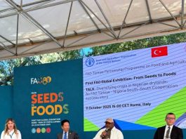 The Minister of Agriculture and Food Security, Sen Abubakar Kyari ( C), during the 2025 World Forum, held in Rome, Italy. FEDERAL MINISTRY OF AGRICULTURE AND FOOD SECURITY