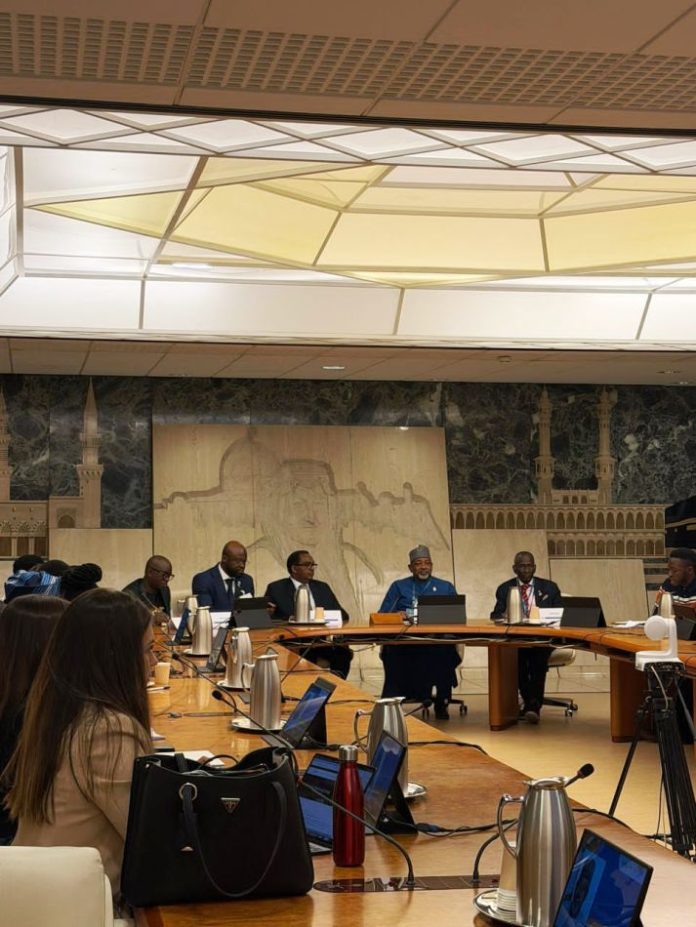 The Minister of Agriculture and Food Security, Sen Abubakar Kyari during the World Food Forum, Nigeria Chapter side event in Rome, Italy.