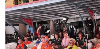 Honourable Minister of Women Affairs and Social Development, Hon. Imaan Sulaiman-Ibrahim, fsi, addressing journalists, Development Partners, Civil Society Leaders and other stakeholders, during the official flag-off of the 2025 16 Days of Activism Against Gender-Based Violence (GBV) and Joint Ministerial and Multi-Agency press briefing held on Monday, November 24,2025i at the FMWASD Headquarters in Abuja