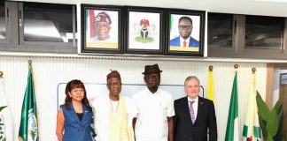 A cross-section of the meeting between the Honourable Minister of Youth Development, Comrade Ayodele Olawande, and the delegation from IHK Giessen-Friedberg Chambers of Commerce and Industry, Germany, held at the Minister’s office in Abuja.