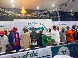 IGP, INEC, Others Present As Candidates Sign Peace Accord Ahead Of Anambra Guber Election