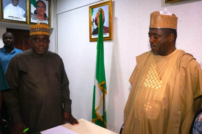 DD (ICT) Federal Ministry of Art Culture Tourism and Creative Economy, Muhammed Koro and Permanent Secretary of Federal Ministry of Art Culture Tourism and Creative Economy Dr. Mukhtar Yawale Muhammad.