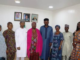 3rd Left- Executive Secretary FGSHLB, Hajiya Salamatu Ladi Ahmed, flanked on her left is Mr. S. Yahaya, Director, Operations, ICPC with other FGSHLB Management Staff.