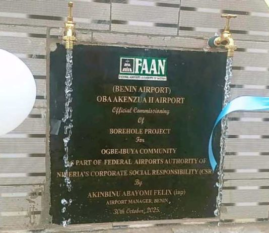 FAAN Enhances Community Wellbeing with New Borehole Initiative in Benin's Ogbe Communities