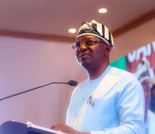 The Honourable Minister of Water Resources and Sanitation, Engr. Prof. Joseph Terlumun Utsev, FNSE, delivering his welcome remarks during the opening ceremony of the maiden National Sanitation Conference in Abuja today.