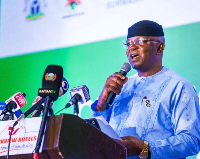 The Honourable Minister of Water Resources and Sanitation, Engr. Prof. Joseph Terlumun Utsev, FNSE, delivering his welcome remarks at the 6th Anniversary of the Clean Nigeria:Use the Toilet Campaign and the 2025 World Toilet Day Commemoration held in Abuja today.