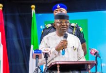 FG and Hungary Deepen Partnership in Water Engineering and Climate Resilience at the Nigerian–Hungarian Water Forum Honourable Minister of Water Resources and Sanitation, Engr. Prof. Joseph Terlumun Utsev, delivering his welcome address at the Nigerian–Hungarian Water Forum held today, Tuesday, 4th November 2025, at the Abuja Continental Hotel.