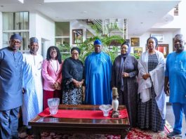Secretary to the Government of the Federation, Sen. George Akume, fnim, CON, accompanied by government officials, paid condolence visit to the family of late Sen. Solomon A.S Ewuga on Thursday, 20th November, 2025 in Abuja.