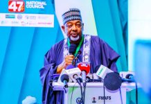 FG Says Decline In Food Prices A Reflection Of Targeted Market Interventions The Minister of Agriculture and Food Security, Sen Abubakar Kyari, addressing the Council during the 47th National Council on Agriculture and Food Security.