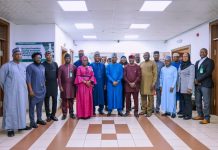 Secretary to the Government of the Federation, Sen. George Akume, fnim, CON, represented by the Permanent Secretary, General Services Office, Mohammed Sanusi Danjuma, FCNA, inaugurates Inter-Ministerial Committee on Ban of Single Use Plastic (SUPs) on Tuesday, 11th November, 2025 in Abuja.