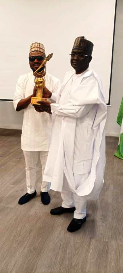 NTAC DG, Rt. Hon. Yusuf Buba Yakub NTAC DG, Rt. Hon. Yusuf Buba Yakub, being presented the Award by the convener, Mr Adeboye Omoboye