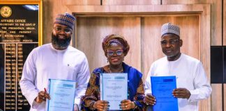 Office of the Secretary to the Government of the Federation signs Memorandum of Understanding with National Agency for Science and Engineering Infrastructure (NASENI) to digitalise Federal Executive Council processes and completely operate paperless on Friday, 7th November, 2025 in Abuja.