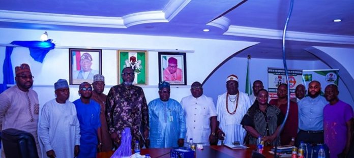 OSGOF Convenes ONSA, OSGF, NNPC 6 from Left is the Surveyor General of the Federation Abdulganiyu Adeyemi Adebomehin and other stakeholders at the meeting
