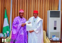 Presiden‎t Umarou Sissoco of Guinea-Bissau honours Kano Governor with the highest gold medal…