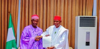 Presiden‎t Umarou Sissoco of Guinea-Bissau honours Kano Governor with the highest gold medal…