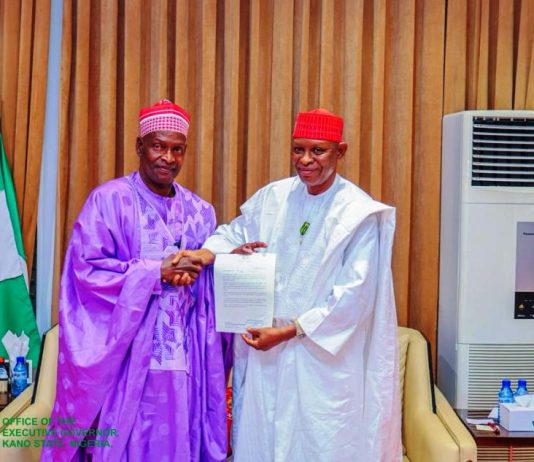 Presiden‎t Umarou Sissoco of Guinea-Bissau honours Kano Governor with the highest gold medal…