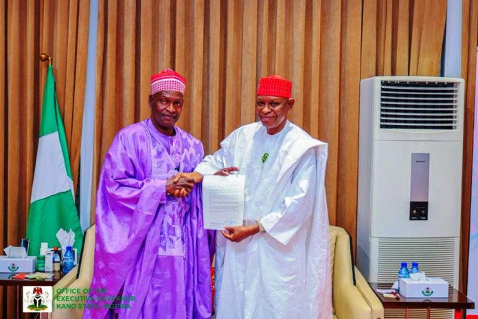 Presiden‎t Umarou Sissoco of Guinea-Bissau honours Kano Governor with the highest gold medal…
