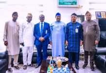 Secretary to the Government of the Federation , Sen. George Akume, fnim , CON, receives in audience the Chief Executive Officer of Solewant Group, Mr. Solomon Ewanehi, on Wednesday, 19th November, 2025 in Abuja.