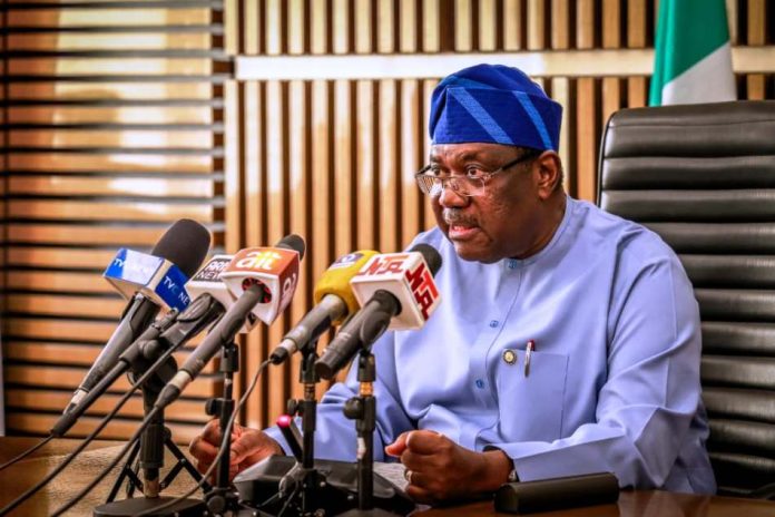 Secretary to the Government of the Federation, Sen. George Akume, fnim, CON, holds press briefing in his office where he addresses Media Editors and Bureau Chiefs in his office on Wednesday, 19th November, 2025