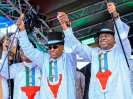 Yenagoa Agog As VP Shettima Receives Governor Diri, Others Into APC
