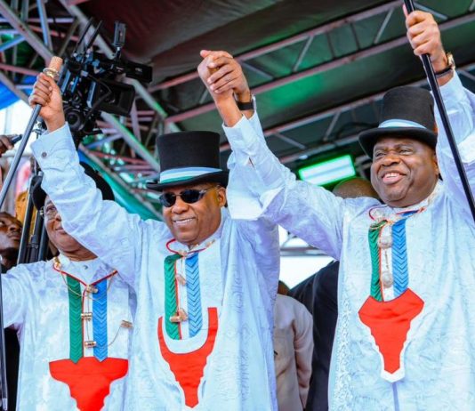 Yenagoa Agog As VP Shettima Receives Governor Diri, Others Into APC