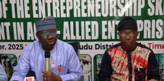 L-R, the Permanent Secretary, FMAFS, Dr Marcus Olaniyi Ogunbiyi and Director,Reform Coordination, Services Improvement and Innovation Department, Mr. Udo Efik, during the workshop in Abuja.