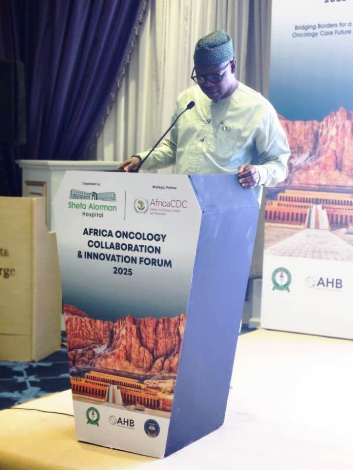 2026–2030 National Cancer Control Plan The Honourable Minister of State for Health and Social Welfare Dr. Iziaq Adekunle Salako delivering his keynote address at the Africa Oncology and Innovation Forum, Sonesta St. George Hotel Luxor, Egypt.