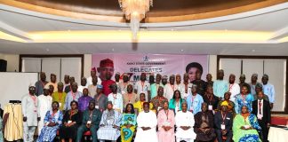 Head of Service, Kano State, Alhaji Abdullahi Musa(m),Head of Service, Zamfara State, Alhaji Yakubu Sani Haidara, mni(6th L), PS Budget&Economic Planning Dr. Deborah Odoh(5th L), PS Designate OHCSF, Dr. Mohammed Musa Ishiyaku(4th R), Director Overseeing office of Permanent Secretary, SPSO, Dr. Mimi Abu(5th R), PS Establishment Kano State, Mr Salisu Mustapha(3rd R) and other officials at the opening ceremony of the Technical Session of the 47th National Council on Establishment.