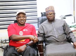 Executive Secretary of the National Commission for Persons with Disabilities, Chief Ayuba Gufwan and Director General of the National Orientation Agency, Mallam Lanre Issa - Onilu