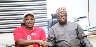Executive Secretary of the National Commission for Persons with Disabilities, Chief Ayuba Gufwan and Director General of the National Orientation Agency, Mallam Lanre Issa - Onilu