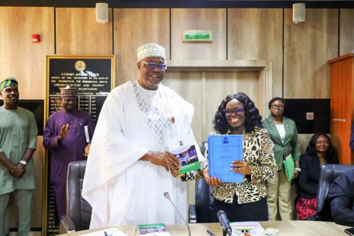 Dr. Abubakar Kana, Dr. John Ezeamama Assume Duty As Permanent Secretaries Handing-over ceremonies of outgoing Permanent Secretary overseeing the General Services Office, Mohammed Sanusi Danjuma, and his successor, Dr. Abubakar Ibrahim Kana, as well as the outgoing Permanent Secretary of the Cabinet Affairs Office, Dr. Emanso Okop Umobong, and the incoming Permanent Secretary, Dr. John Chidiebere Ezeamama in OSGF on Tuesday, 9 December 2025.